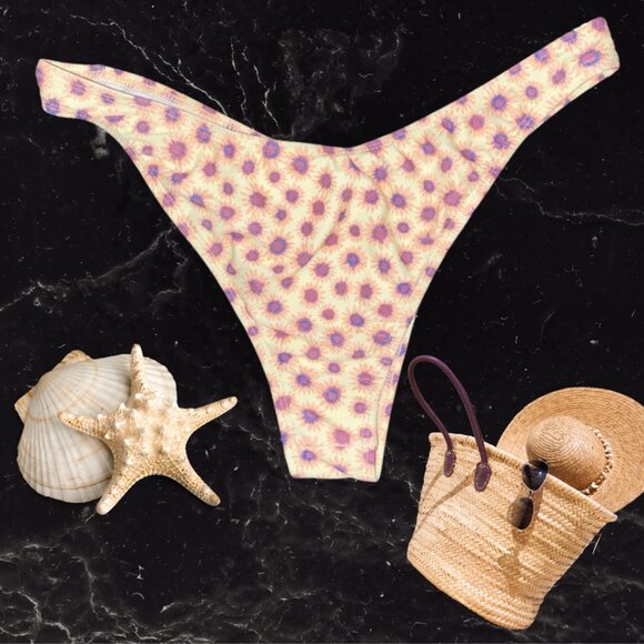 Motel RocksDaisy Print Bikini Bottom XS Retro Floral Swim - Picture 3 of 10